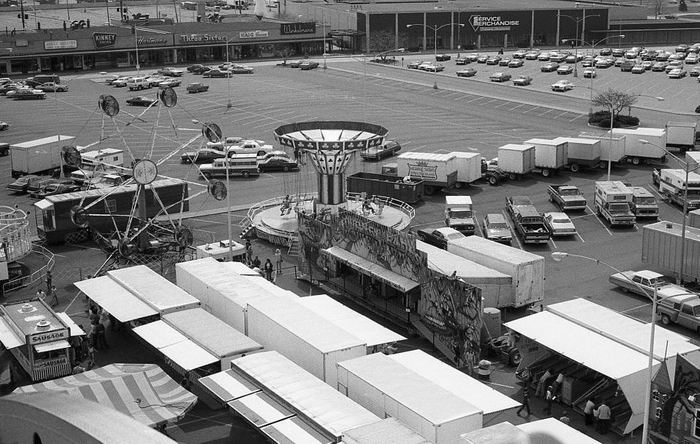 Southgate Shopping Center - Old Photo Of Parking Lot Carnival (newer photo)